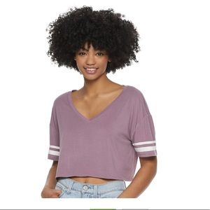 Juniors Sporty V-Neck Tee